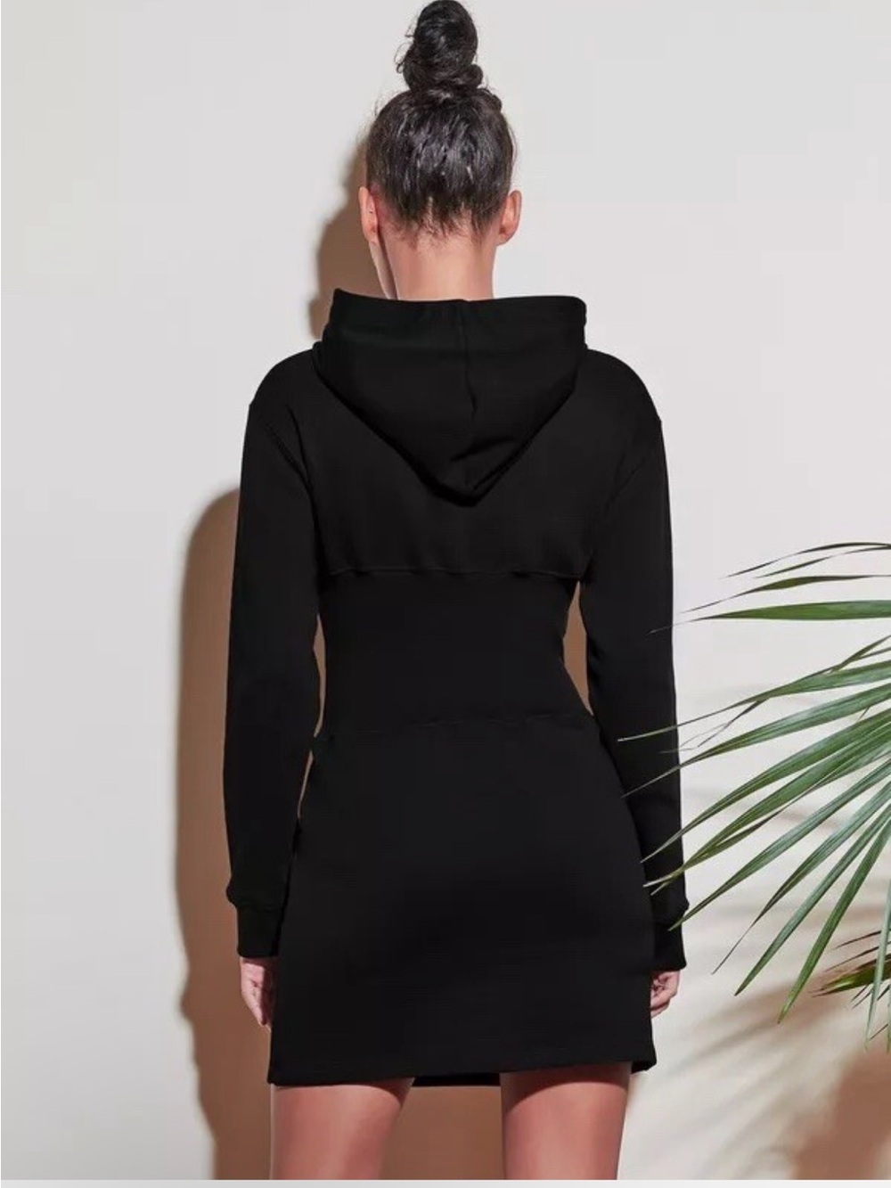 Fleur du Mal Black Hoodie Corset Mini Dress/Black/S/Excellent Condition - Picture 3 of 8